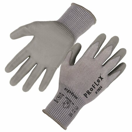 PROFLEX BY ERGODYNE XS Gray ANSI A2 PU Coated CR Gloves 7024